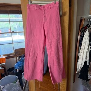 ZARA Vibrant hot Pink wide leg Pants